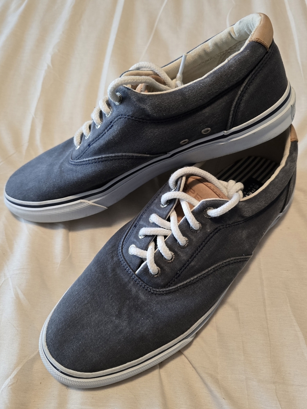 Sperry Striper II CVO Sneaker In Gray - Foot Support - Preloved Cond US M 9.5